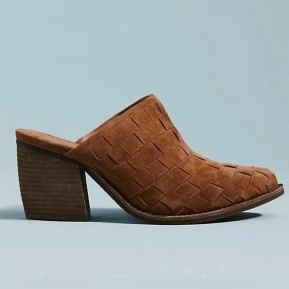 Jeffrey Campbell Shoes - Jeffrey Campbell Favela Woven Mules in Cognac Brown